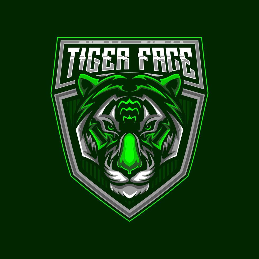 Tiger Logo. Tiger Logo Maskottchen E-Sport Logo Design Vektor Illustration Vorlage