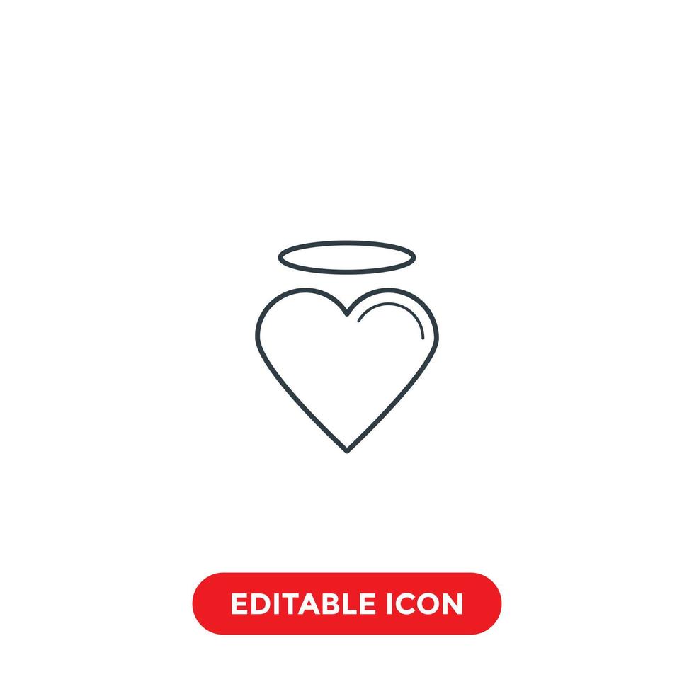 kärlek ängel redigerbar stroke ikon vektor