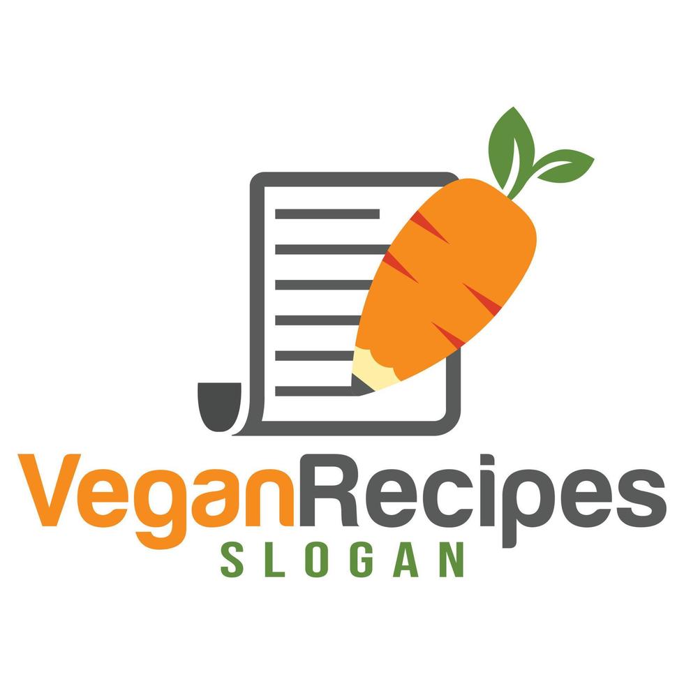 modern Vektor eben Design einfach minimalistisch süß Logo Vorlage von vegan Vegetarier Rezepte Essen Logo Vektor zum Marke, Cafe, Restaurant, Bar, Emblem, Etikett, Abzeichen. isoliert auf Weiß Hintergrund.