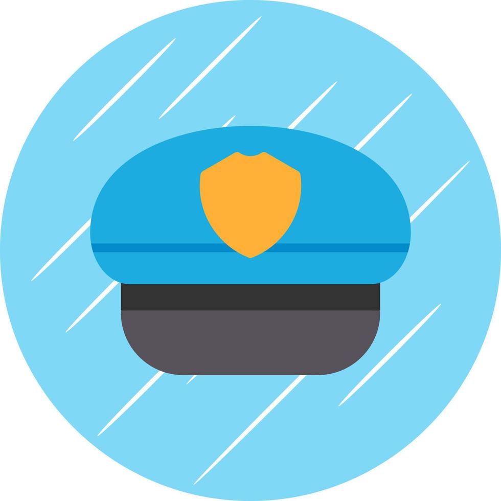 Polizeihut-Vektor-Icon-Design vektor