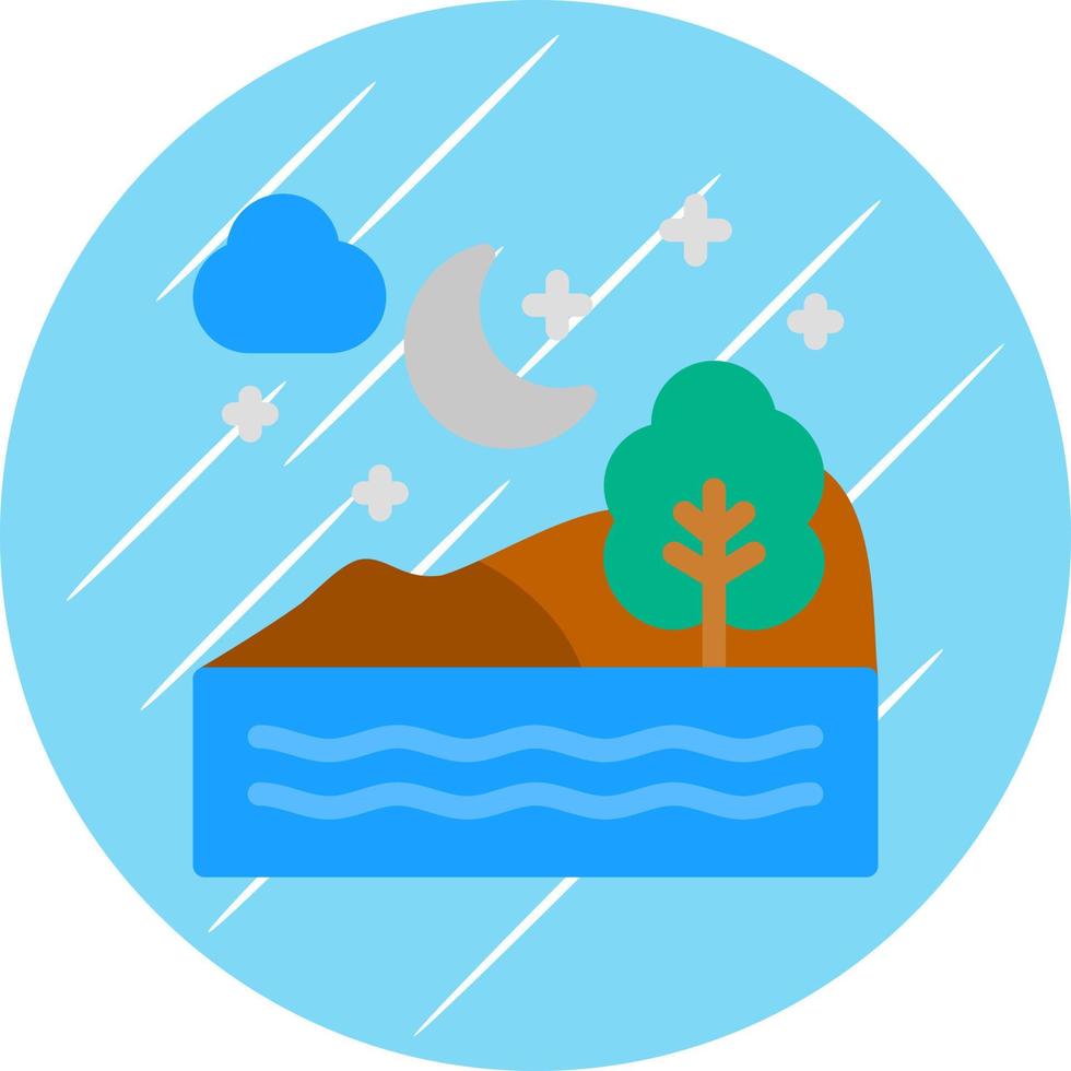 Nachtlandschaft Vektor Icon Design