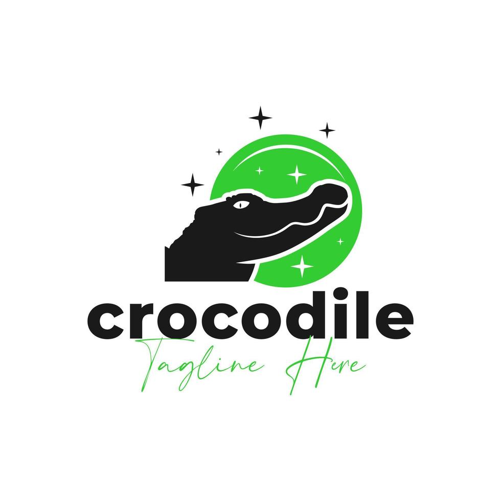 Krokodil Kopf Vektor Illustration Logo