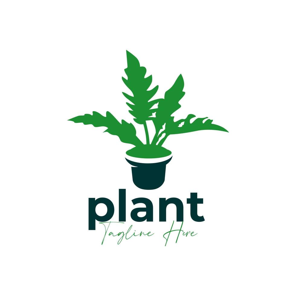 Blume Pflanze Vektor Illustration Logo Design