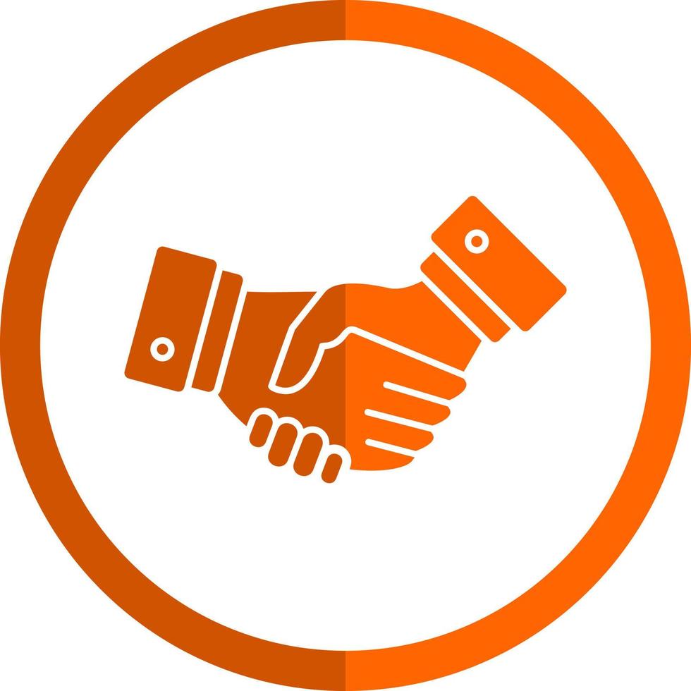 Handshake-Vektor-Icon-Design vektor