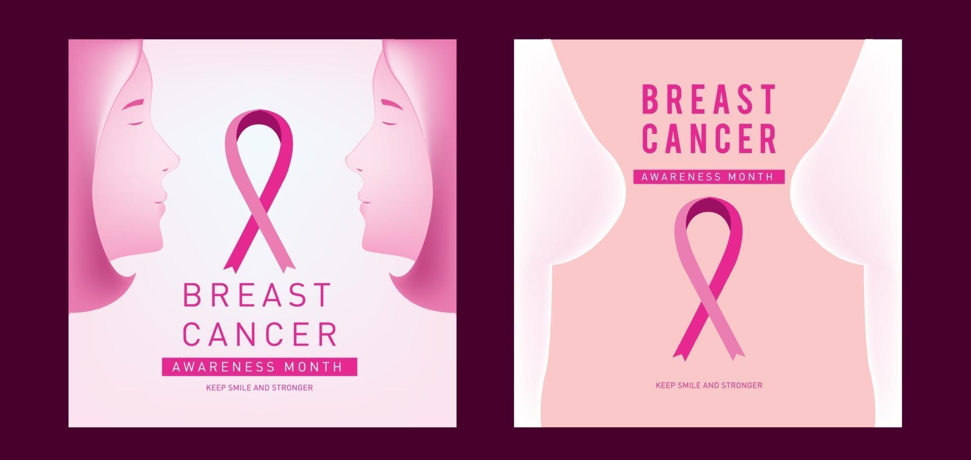 Kampagne zur Aufklärung über Brustkrebs im Monat vektor