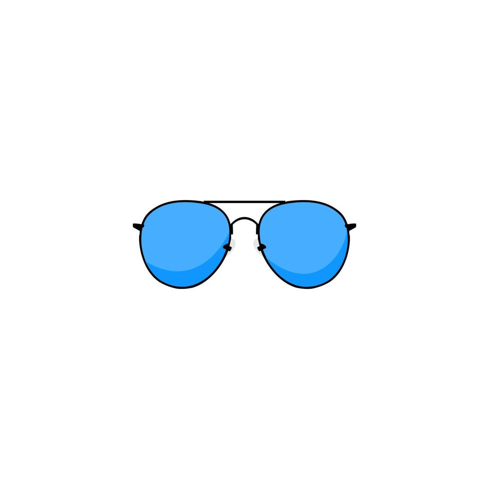 ein Blau Sonnenbrille mit ein Weiß Hintergrund vektor