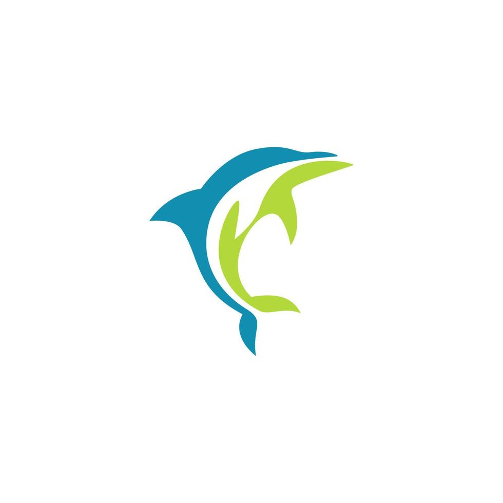 delfin ikon logotyp. delfin fisk logotyp. vektor