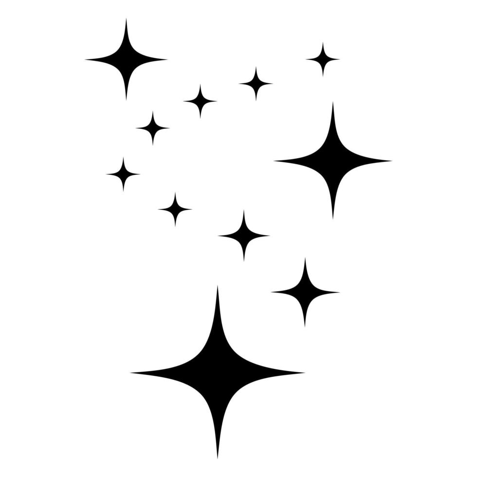 scheinen Vektor Symbol, sauber Star Illustration unterzeichnen.
