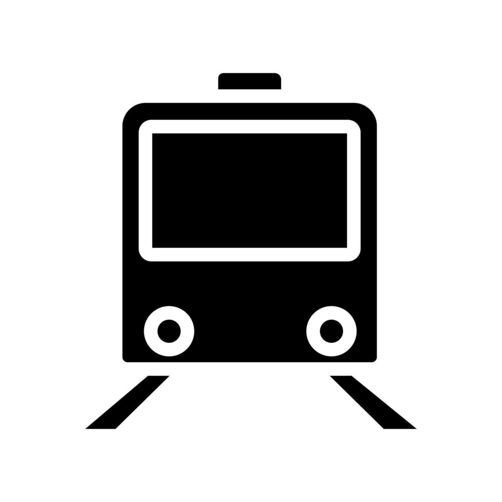 tåg vektor ikon. järnväg illustration tecken. spårvagn symbol. offentlig transport logotyp.