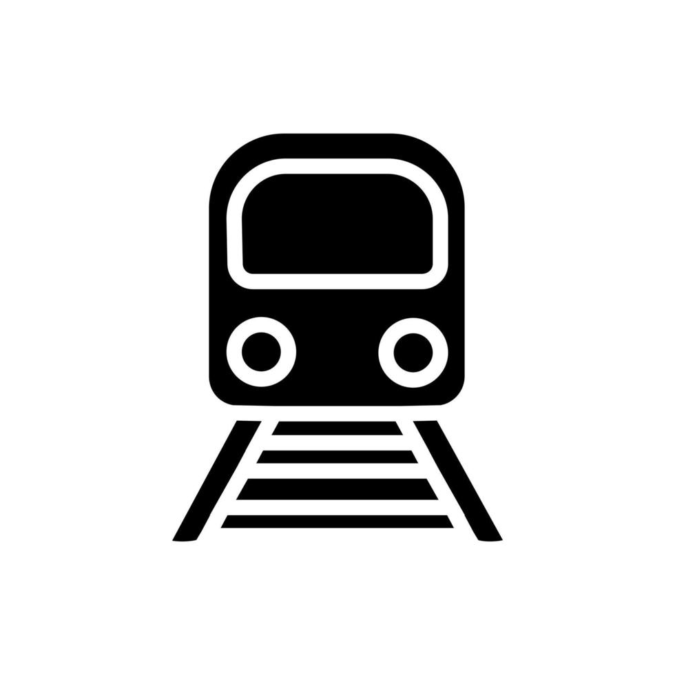 tåg vektor ikon. järnväg illustration tecken. spårvagn symbol. offentlig transport logotyp.