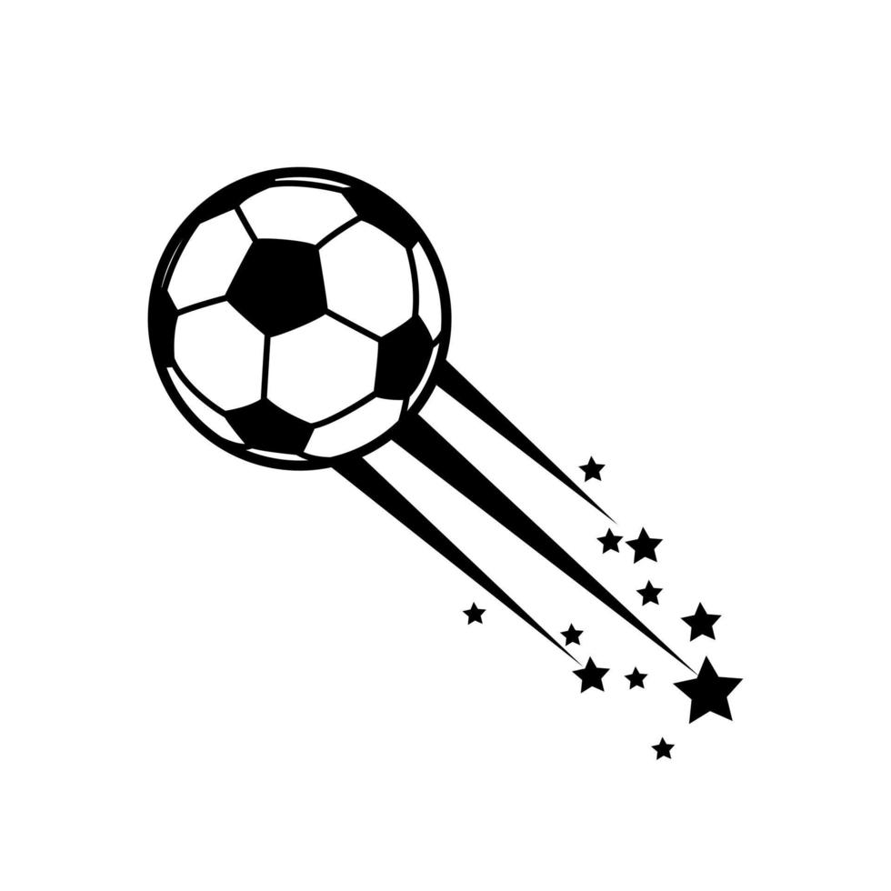 Fußball Ball Symbol Vektor. Fußball trete Illustration unterzeichnen. Tor Symbol oder Logo. vektor