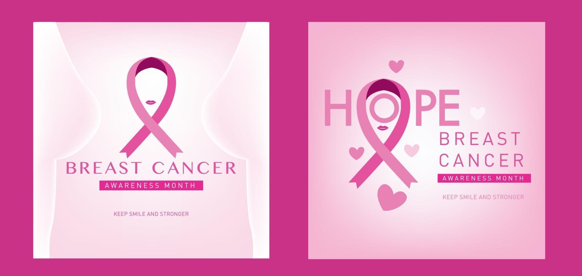 kampanj för medvetenhet om bröstcancermånad vektor