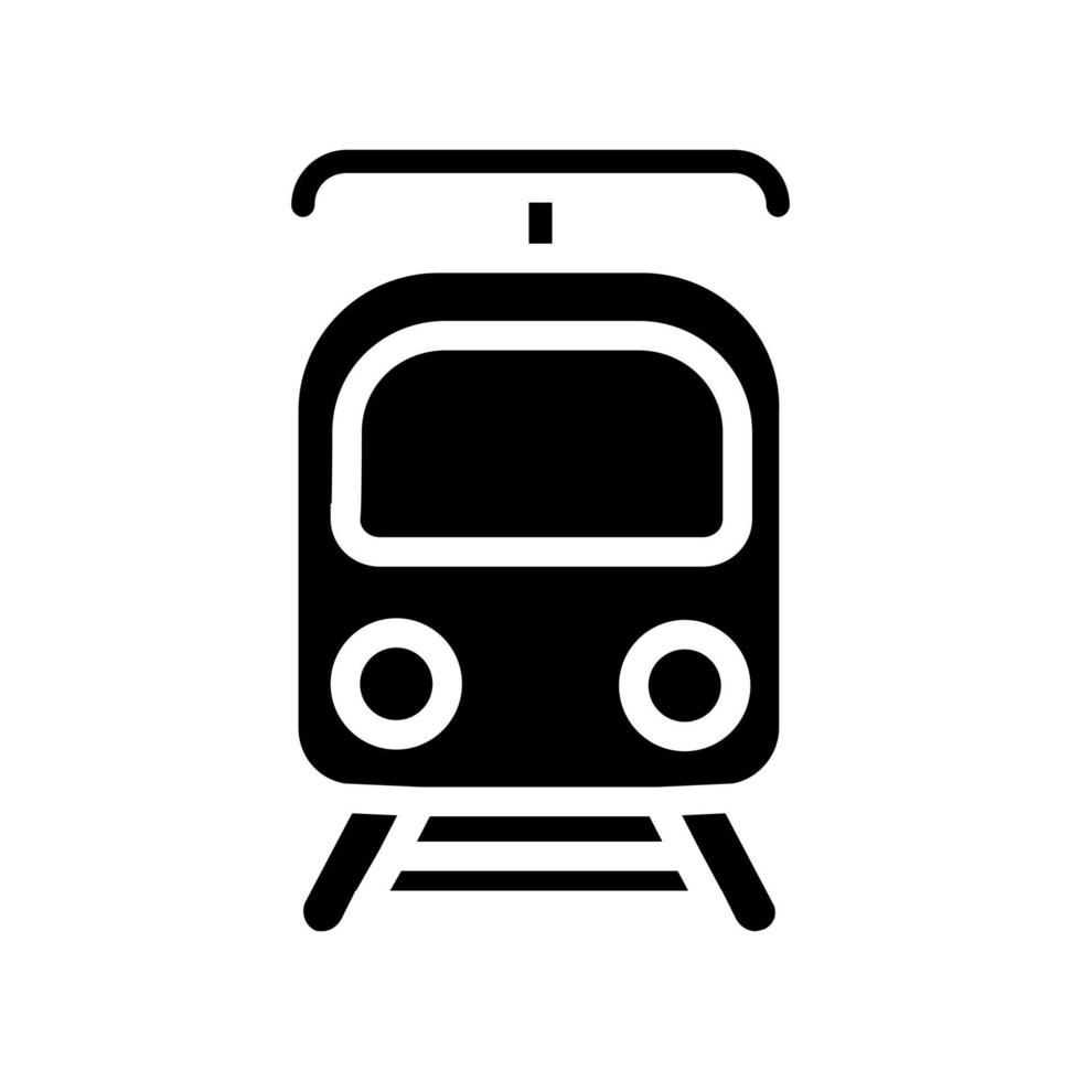 tåg vektor ikon. järnväg illustration tecken. spårvagn symbol. offentlig transport logotyp.