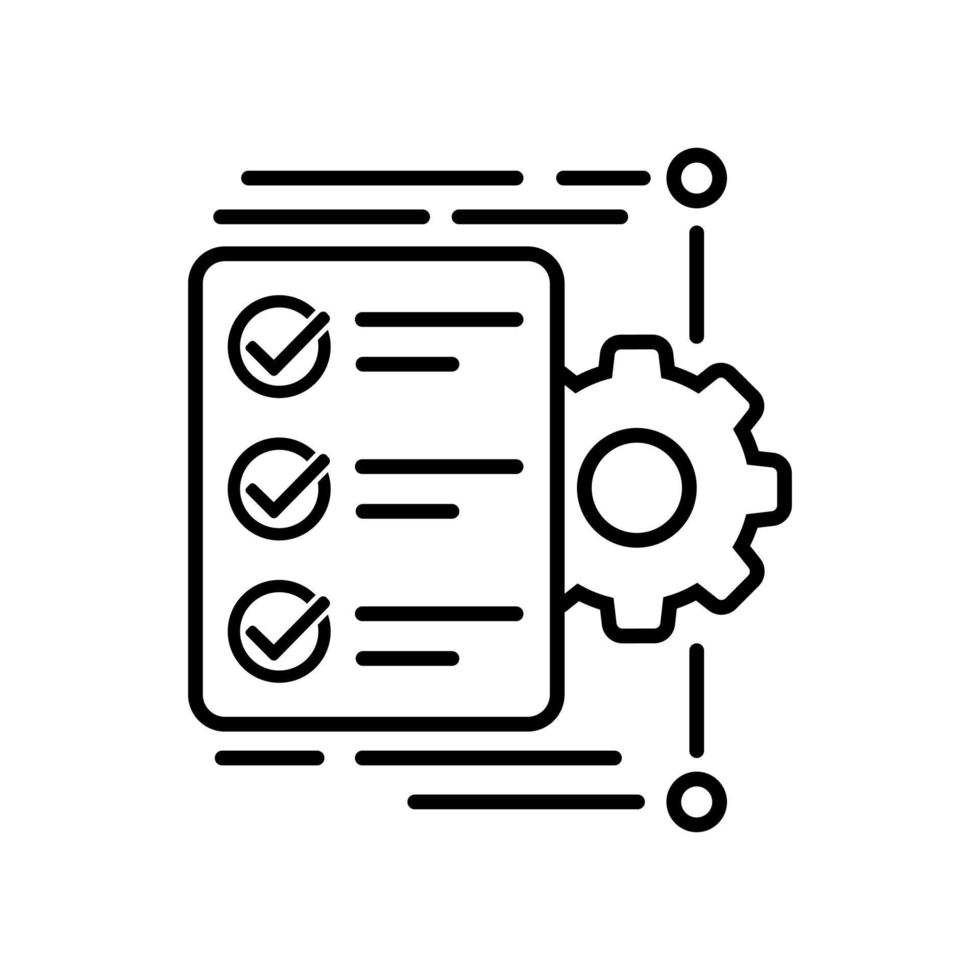 arbetsflöde vektor ikon. drift illustration tecken. automatisering symbol.