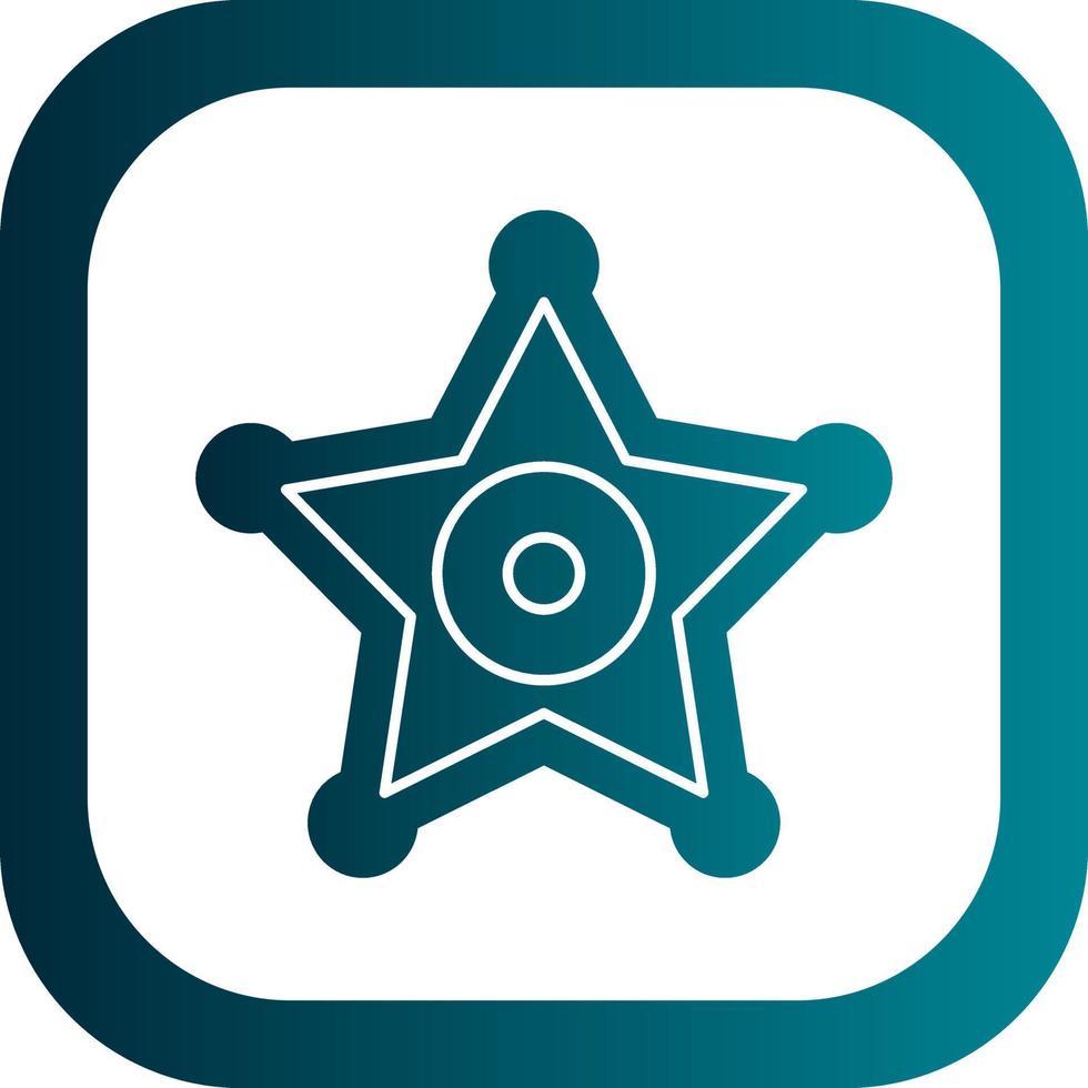 Sheriff-Abzeichen-Vektor-Icon-Design vektor