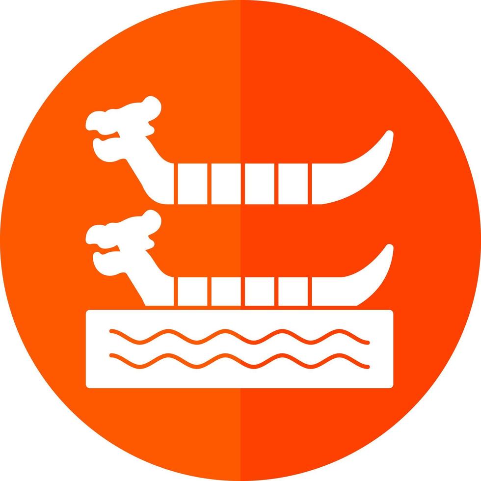 Drachenboot-Rennvektor-Icon-Design vektor