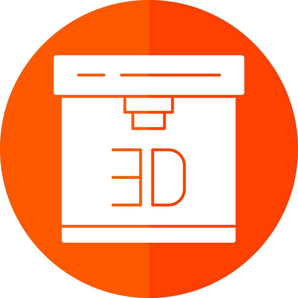 3D-Drucker-Vektor-Icon-Design vektor