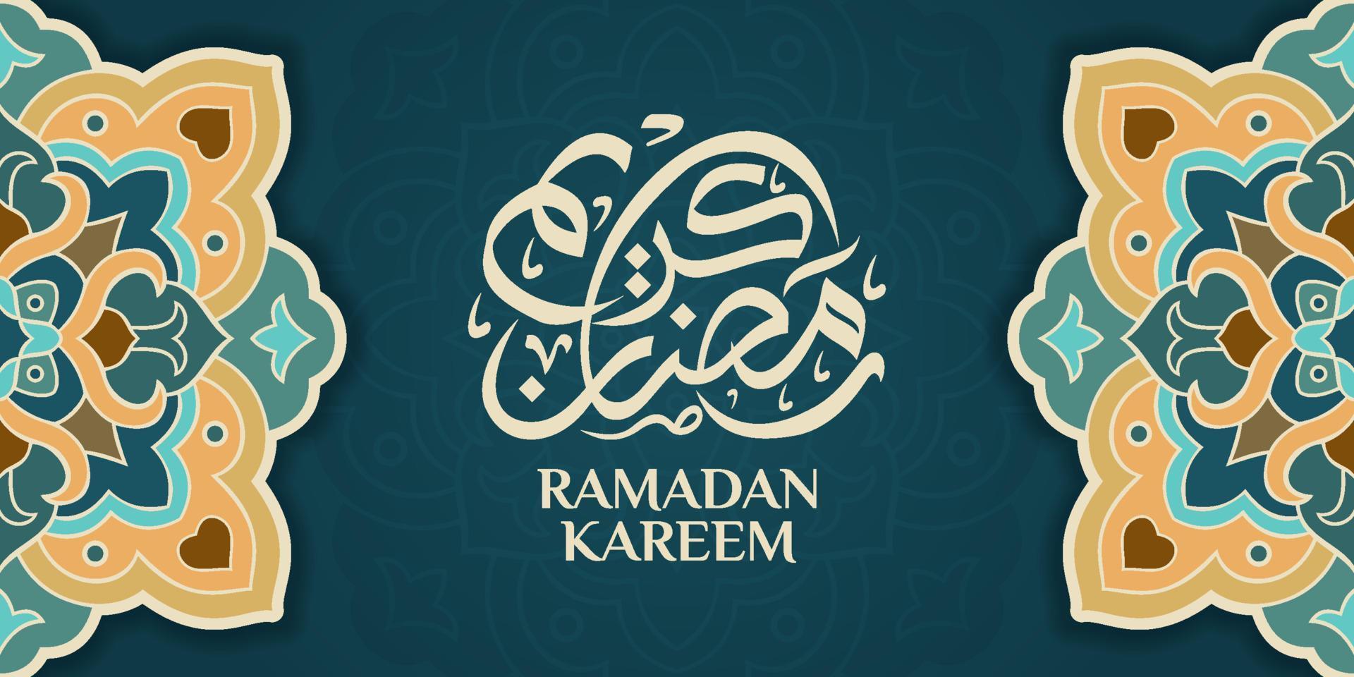 islamic prydnad mall för bakgrund, baner, affisch, omslag design, kuvert, social media utfodra. ramadan kareem och eid mubarak 2023 begrepp, blå bakgrund, muslim lykta, mönster vektor