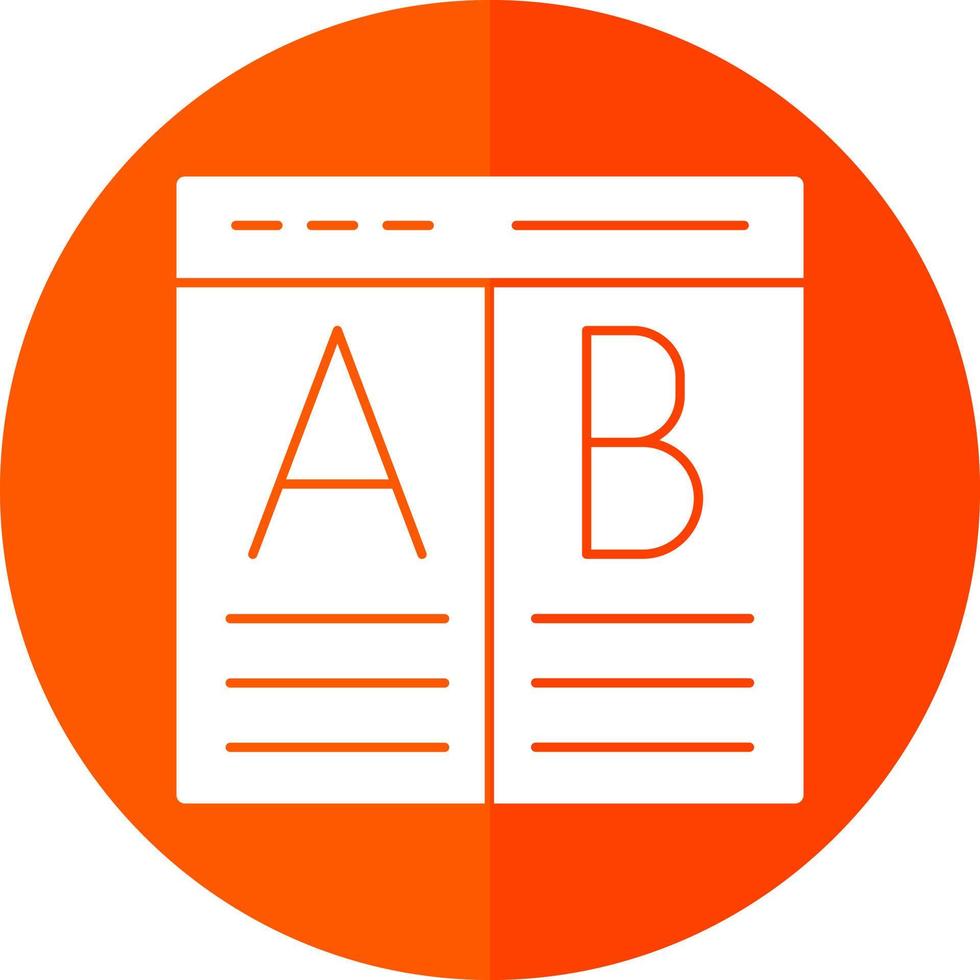 ab-Testvektor-Icon-Design vektor