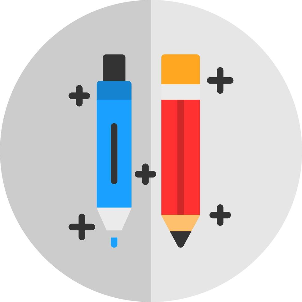 Stift und Bleistift-Vektor-Icon-Design vektor