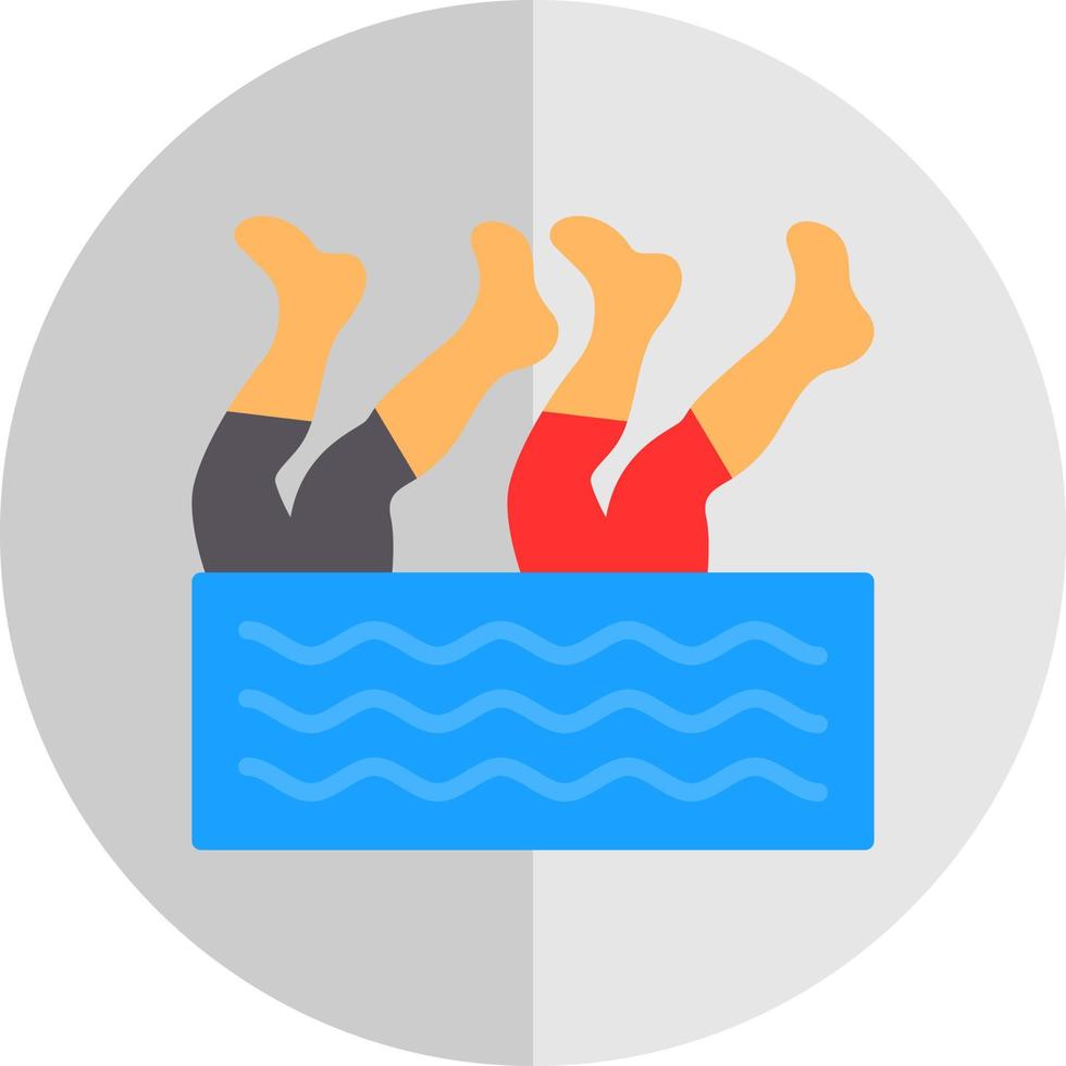 künstlerisches Schwimmvektor-Icon-Design vektor