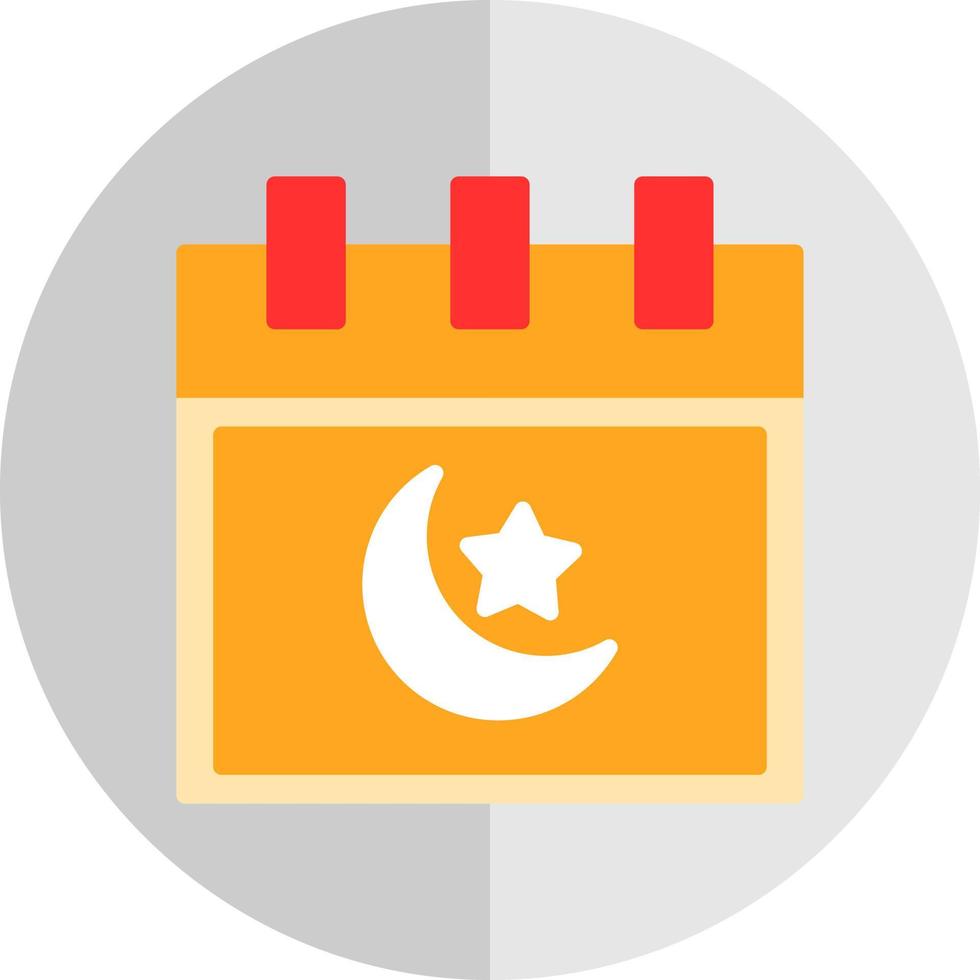 islamischer Kalender-Vektor-Icon-Design vektor