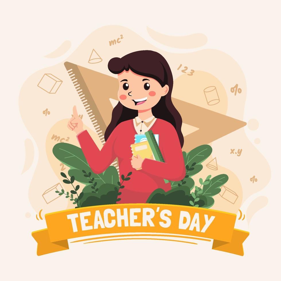 Happy Teacher's Day Design vektor