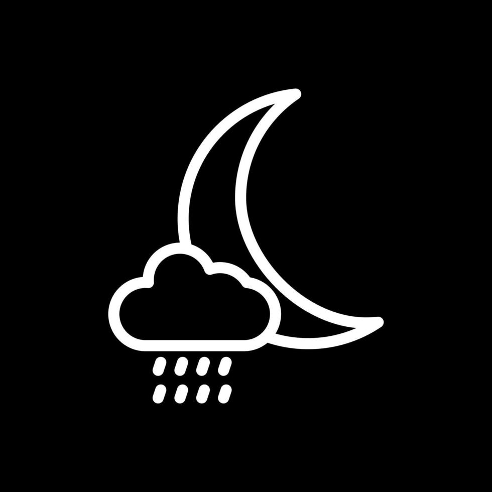 moln måne regn vektor ikon design