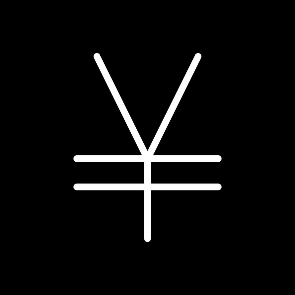 Yen-Zeichen-Vektor-Icon-Design vektor