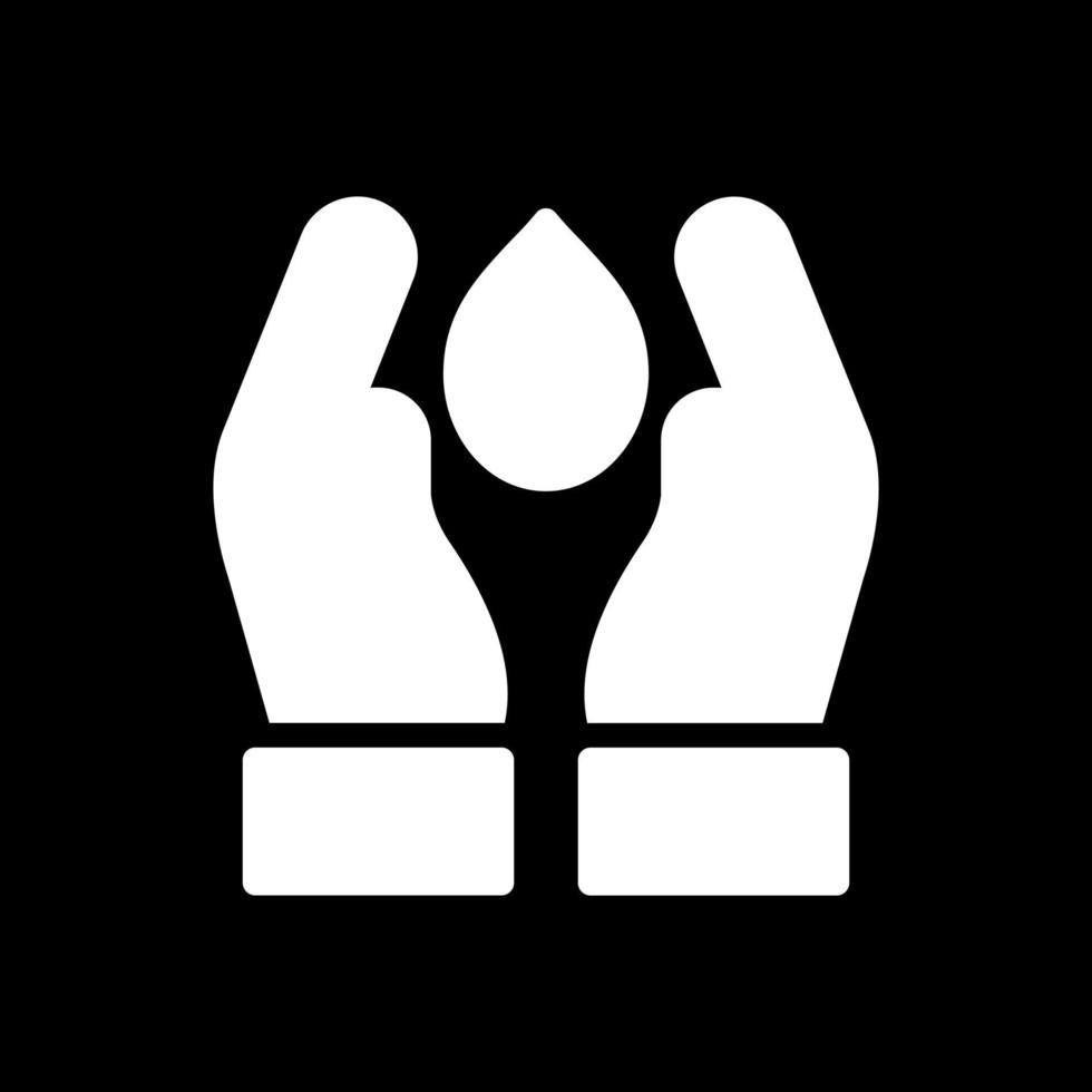 Hand, die Wasser-Vektor-Icon-Design hält vektor