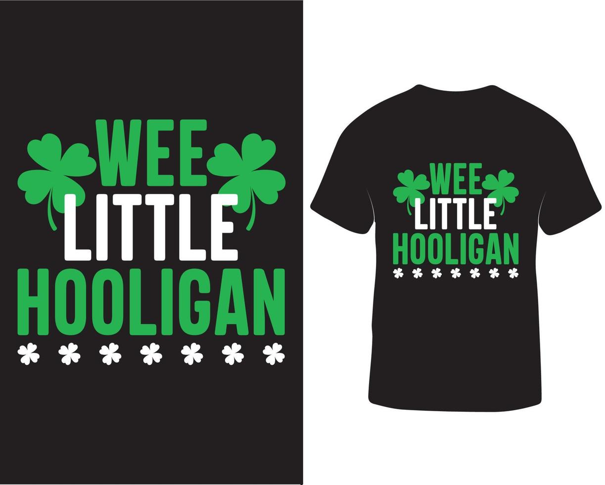 wee liten ligist st Patricks dag t-shirt design proffs ladda ner vektor