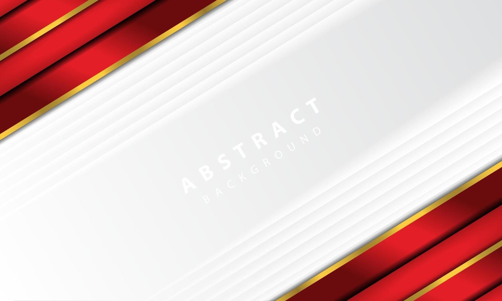 moderne rote und goldene Streifen des abstrakten Vektors auf weißem Hintergrund. elegante Konzeptentwurfvektorentwurfsschablone für Rahmen, Abdeckung, Fahne, Kartenverwendung vektor