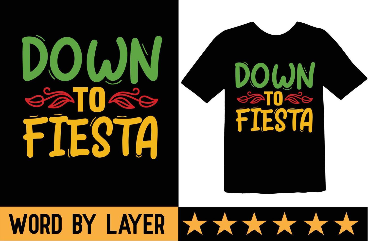 Nieder zu Fiesta svg t Hemd Design vektor