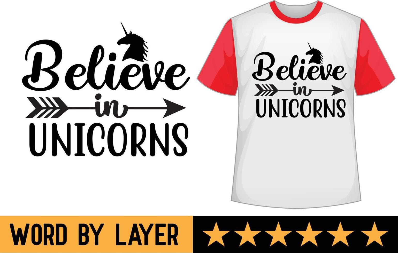 tro i unicorns svg t skjorta design vektor