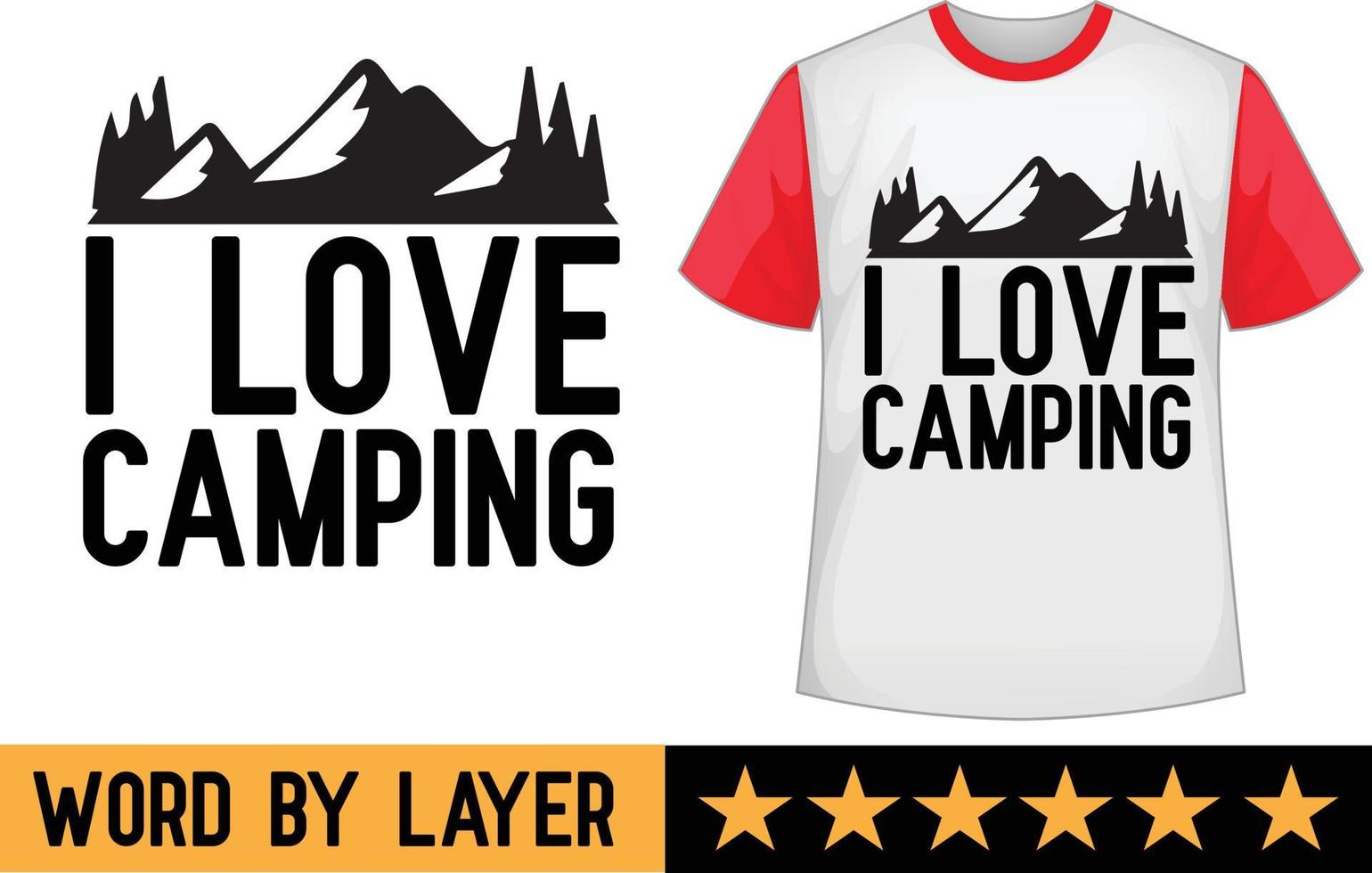ich Liebe Camping svg t Hemd Design vektor