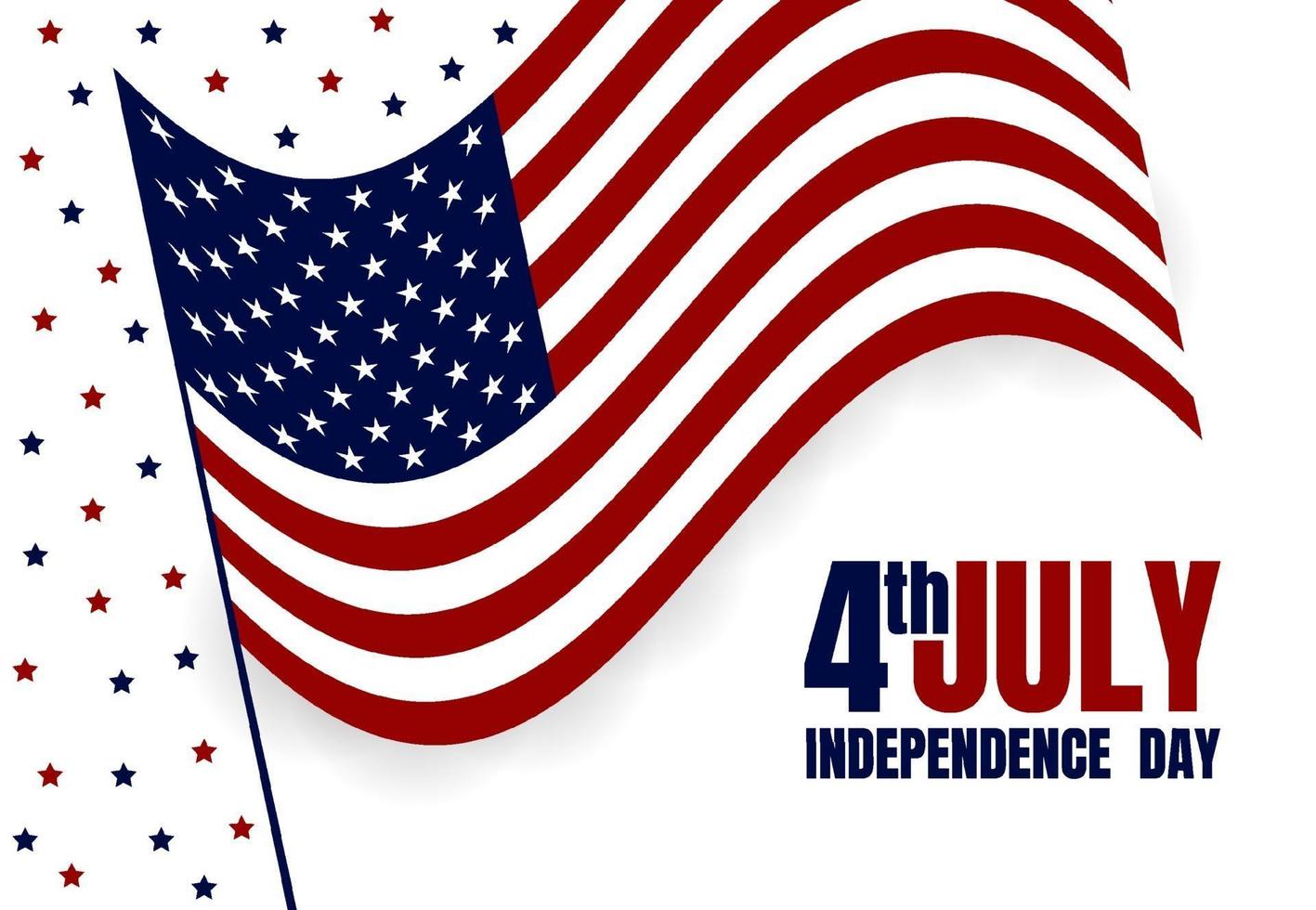 Happy USA Unabhängigkeitstag 4. Juli. Flagge, Banner, Plakat, Broschüre, Grußkartenentwurf. Vektorillustration vektor