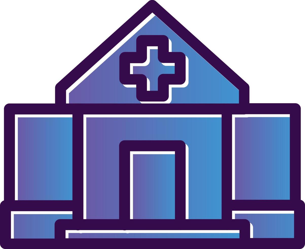 Krankenhaus-Alt-Vektor-Icon-Design vektor