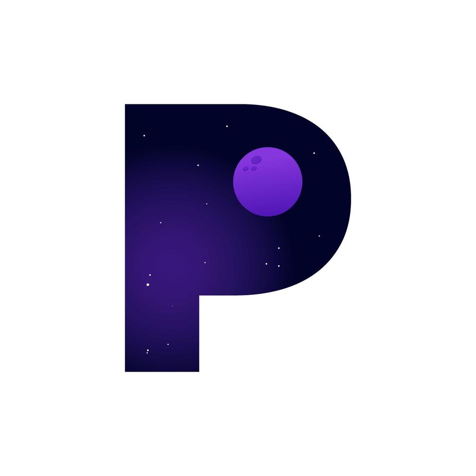 Initiale p Raum Logo vektor