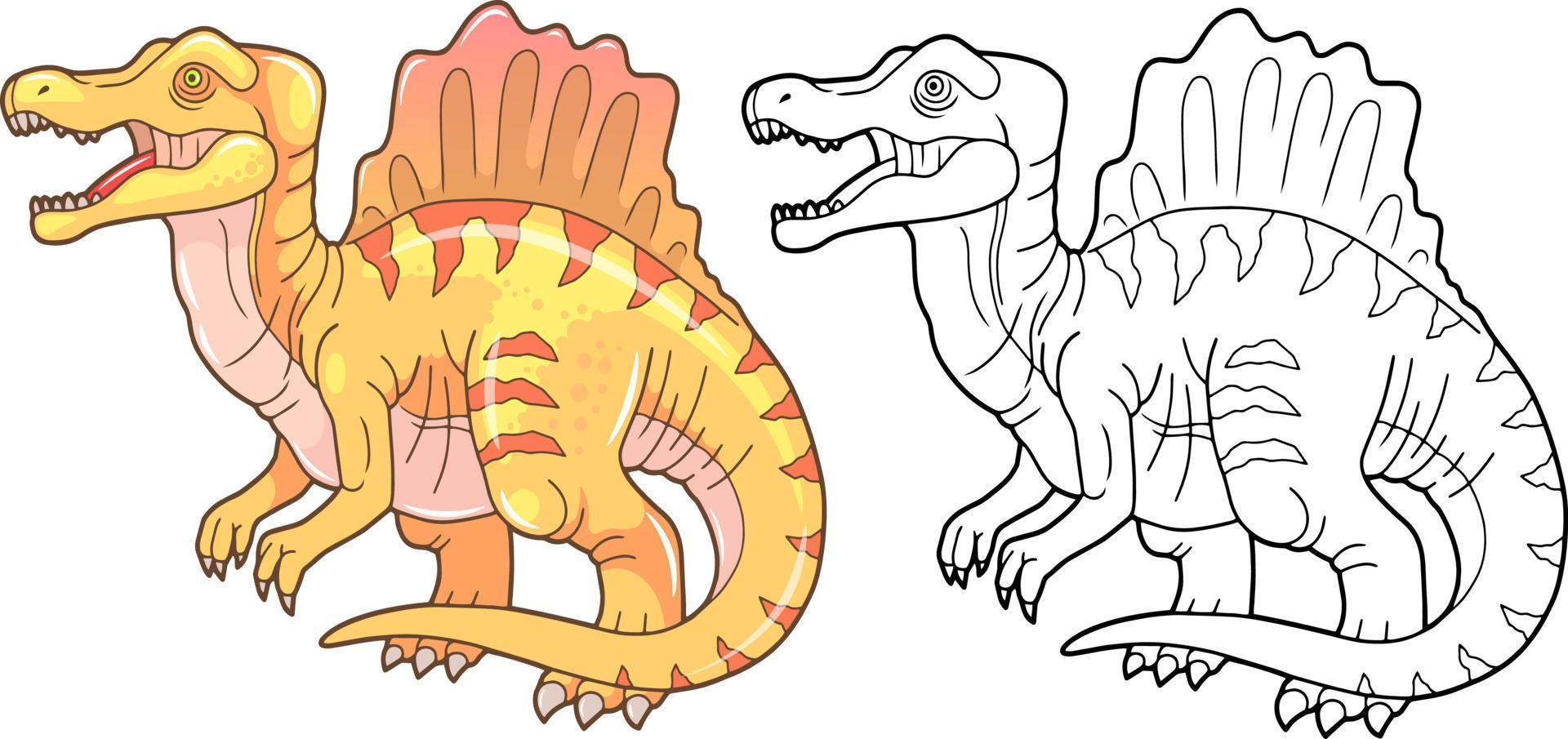 prähistorisch Dinosaurier Spinosaurus, Illustration Design vektor