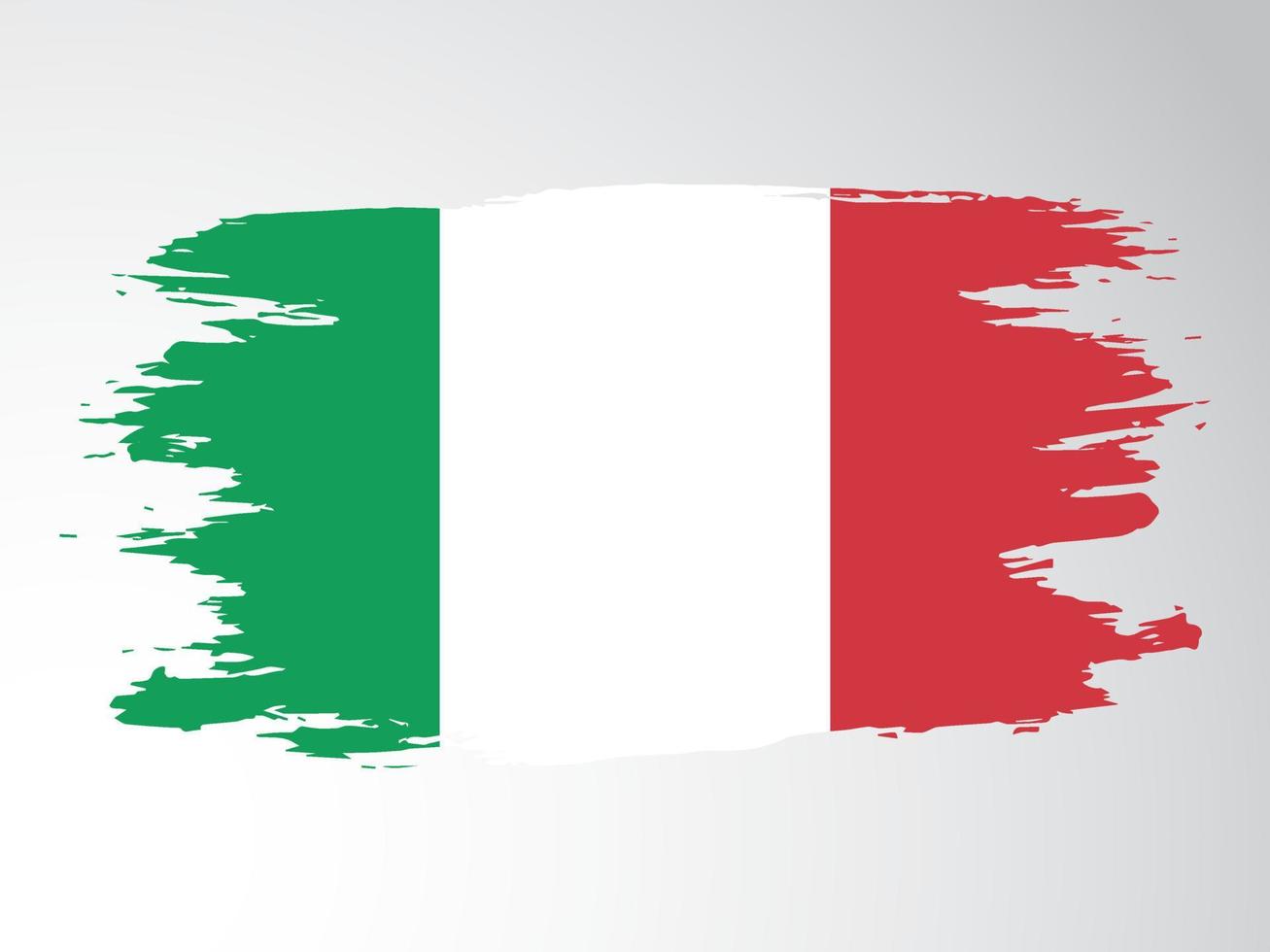 Vektor Flagge von Italien gezeichnet mit ein Bürste