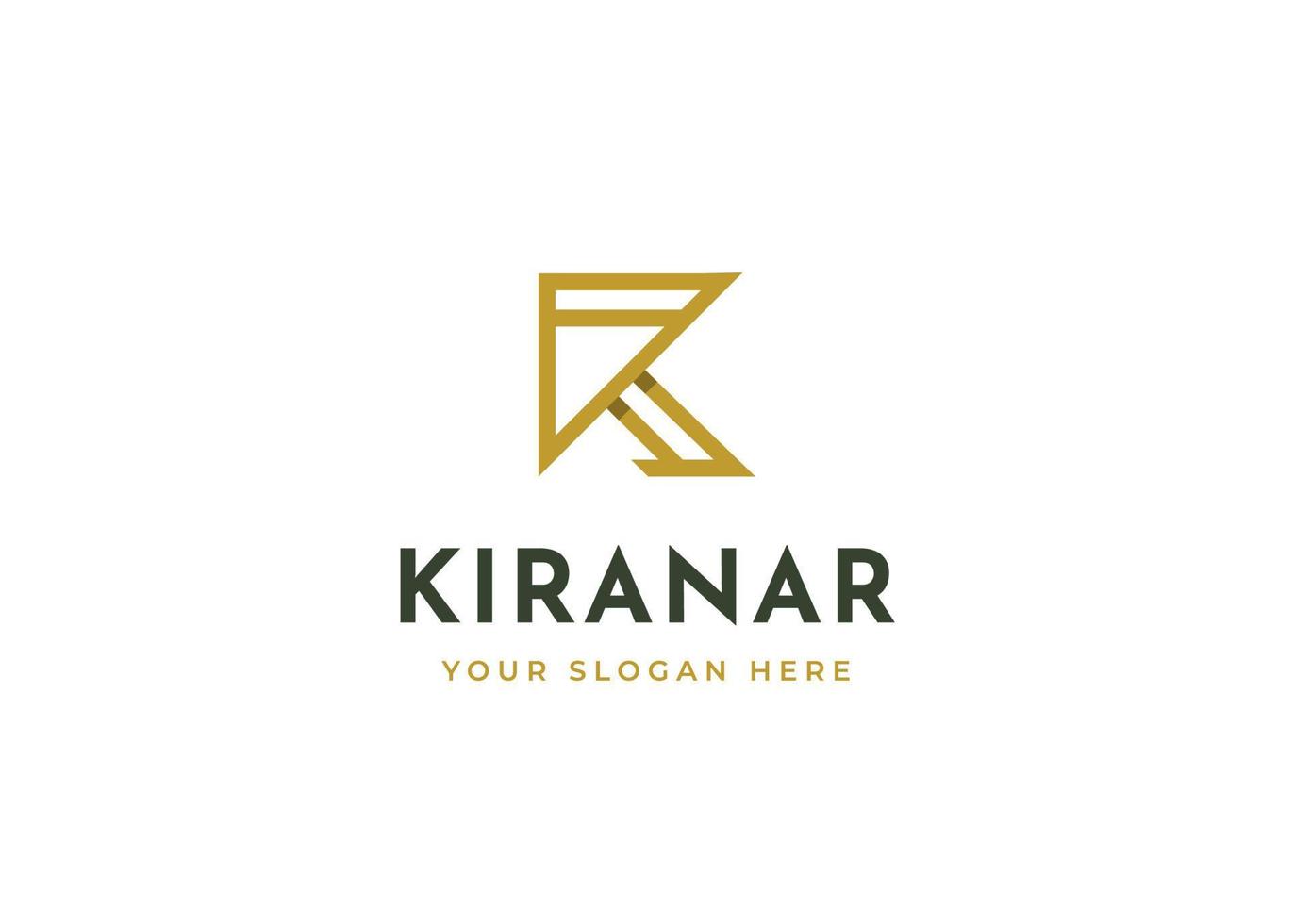Brief k Luxus minimalistisch Logo mit sauber und elegant Linien Stil Design Vektor Illustration