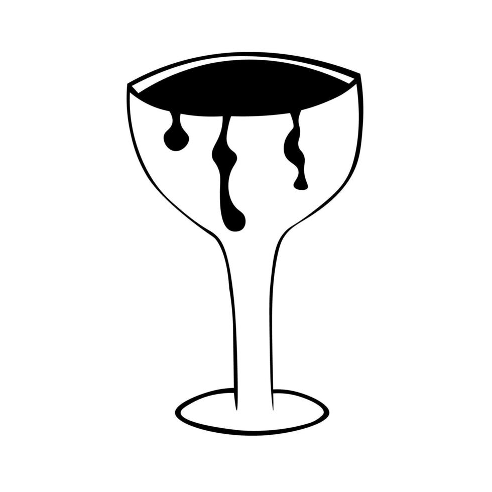 Vektor Illustration von ein Hand gezeichnet Tasse zum ein Ritual. Gekritzel Vektor Illustration.