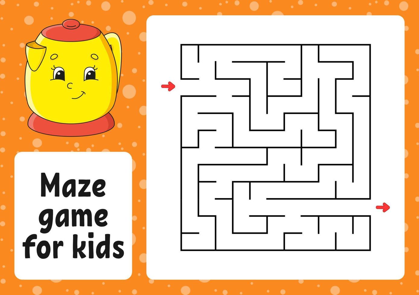 Labyrinthspiel für Kinder. lustiges labyrinth. Arbeitsblatt für Aktivitäten. Puzzle für Kinder. Cartoon-Stil. logisches Rätsel. Vektor-Illustration. vektor