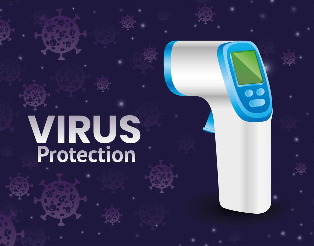 elektronisches Thermometer-Banner für Coronavirus vektor