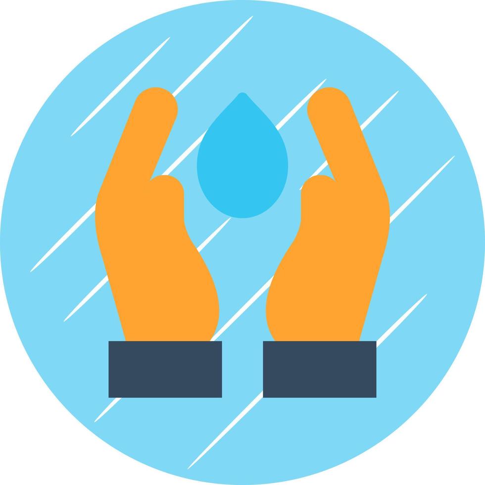 Hand, die Wasser-Vektor-Icon-Design hält vektor