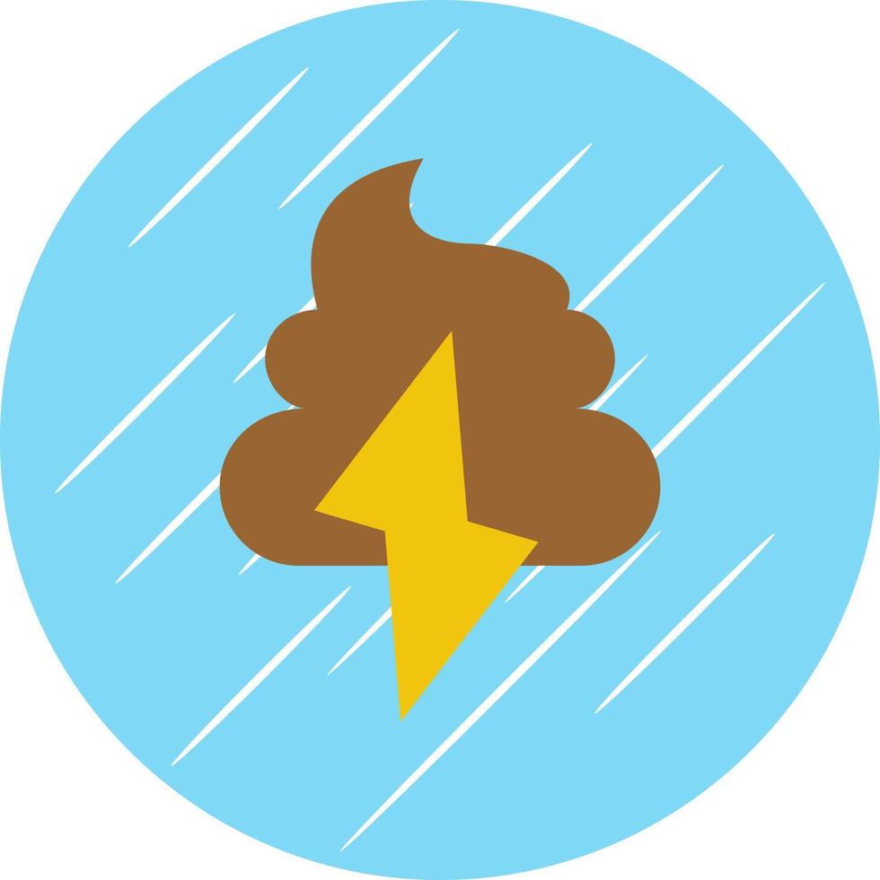 Poo-Sturm-Vektor-Icon-Design vektor