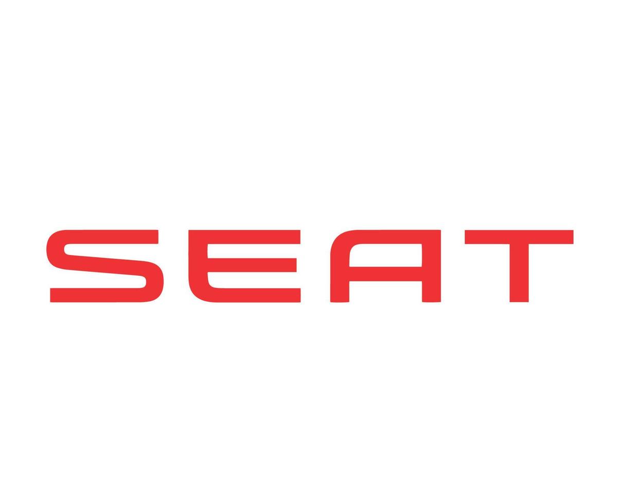sittplats logotyp varumärke bil symbol namn röd design spanska bil vektor illustration