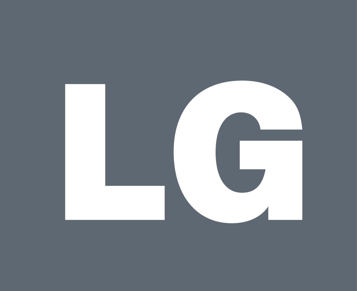 lg logotyp varumärke telefon symbol namn vit design söder korea mobil vektor illustration med grå bakgrund