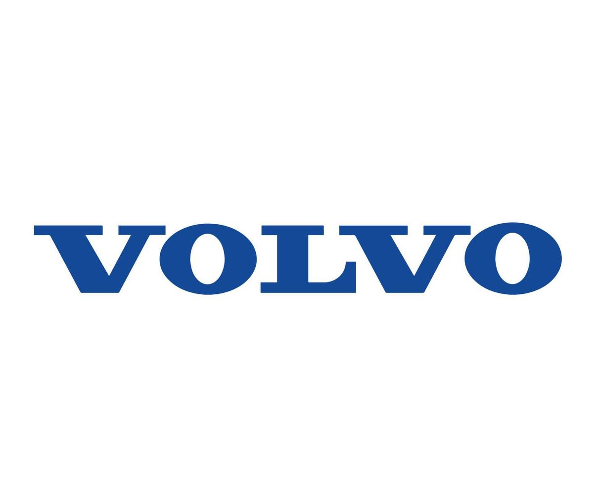 volvo Logo Marke Auto Symbol Name Blau Design Schwedisch Automobil Vektor Illustration