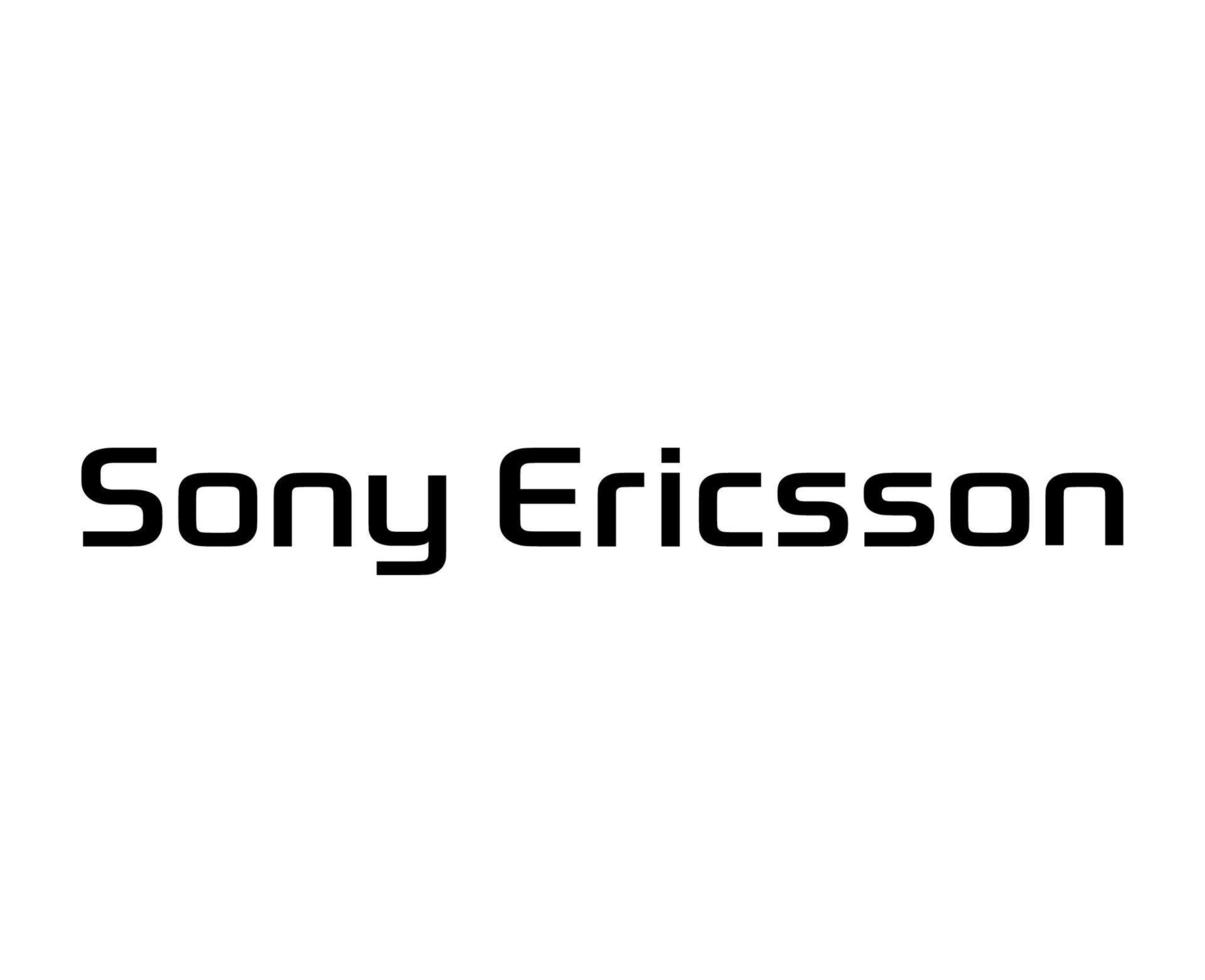 sony ericsson logotyp varumärke telefon symbol namn svart design japan mobil vektor illustration